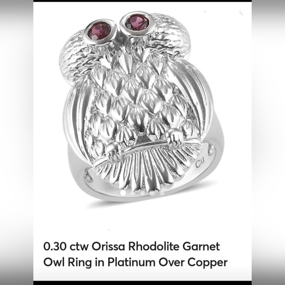 ORISSA RHODOLITE GARNET RING - Picture 2 of 5